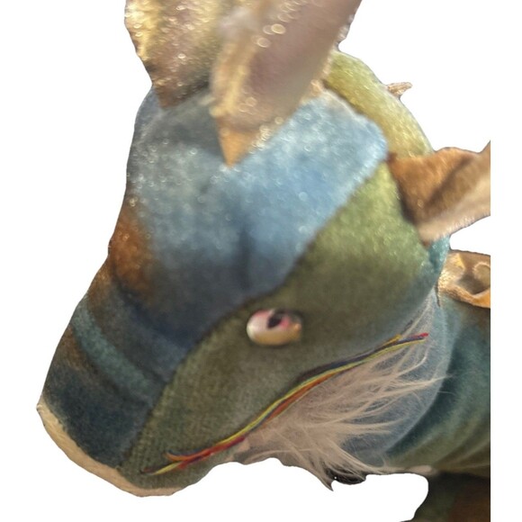 Vintage 2000 TY Beanie Babies Zodiac Dragon Plush Stuffed Animal 12" Gold Scales - Picture 6 of 6